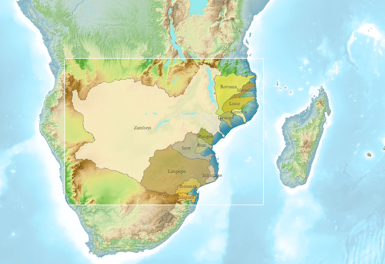 Some of Southeast Africa's larger rivers.